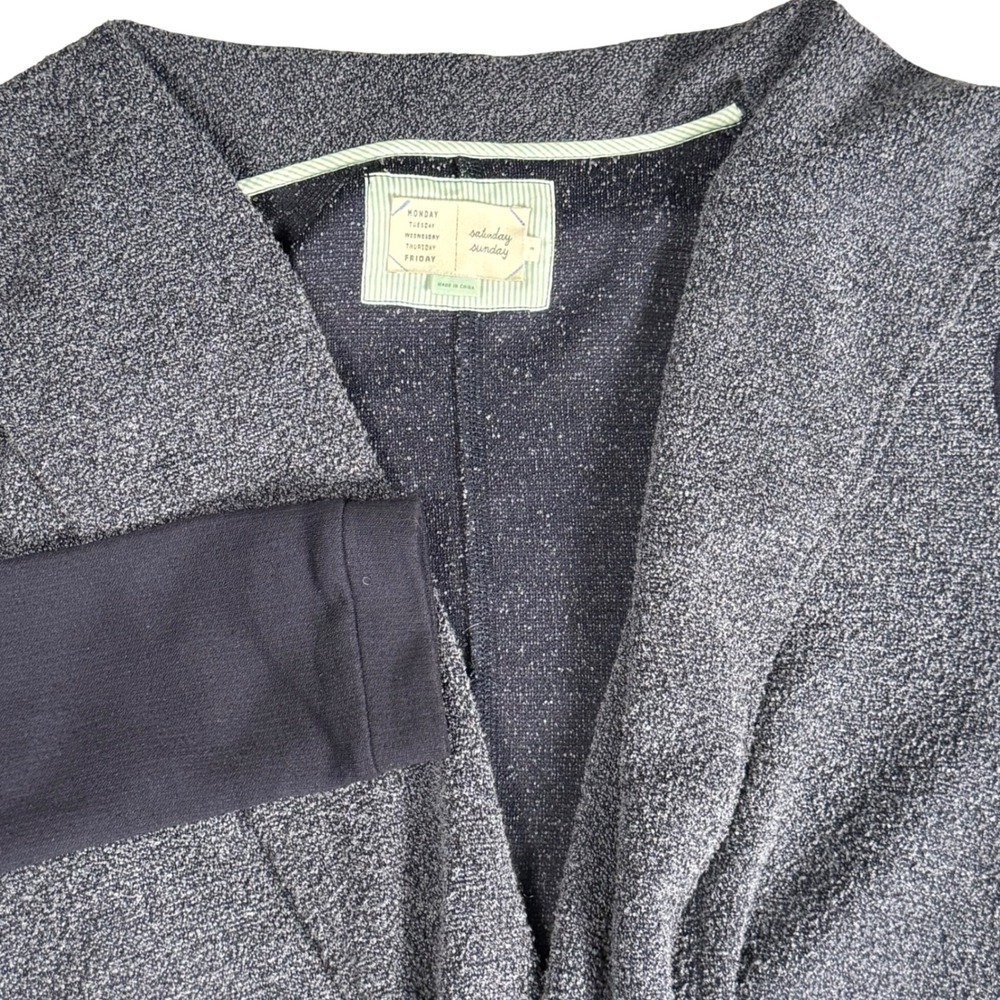 Saturday Sunday Anthropologie Open Front Cardigan Hooded Colorblock Womens‎ S